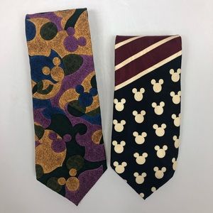 VNTG Mickey Mouse Disney Silk Ties
